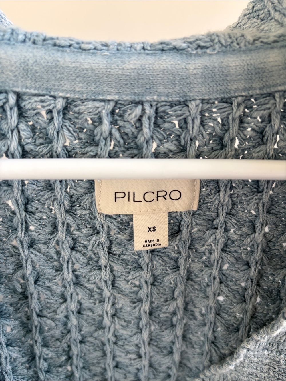 Anthropologie | Pilcro Oversized Distressed Sweater Vest Blue NWT XS - Picture 8 of 10
